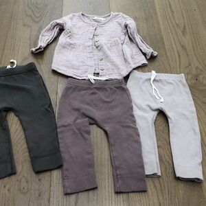 Kids Bottoms Set - Gray, Brown, and Cream